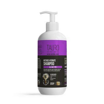 Інтенсивно зволожуючий шампунь для шерсті та шкіри собак та котів TAURO PRO LINE Ultra Natural Care Intense Hydrate Shampoo, 400 мл TPL63592 фото