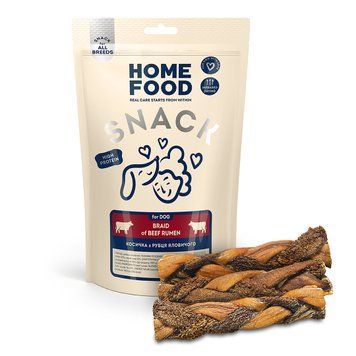 Ласощі для собак HOME FOOD Косичка з рубця яловичого For DOG 80 г 1010008 фото