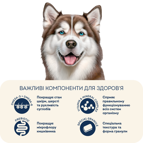 Гіпоалергенний сухий корм HOME FOOD для дорослих собак великих порід "Форель з рисом" Hypoallergenic 3 кг 1028303 фото