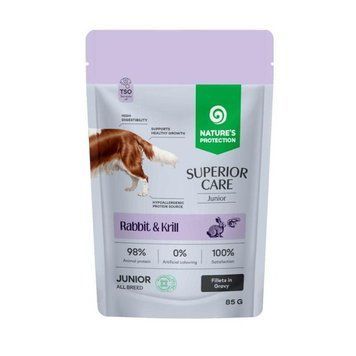 Влажный корм для юниоров с кроликом и крилем Superior Care Junior Grain Free Rabbit and Krill, 85 г NPSC47912 фото