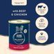 Повнораціонний консервований корм HOME FOOD для дорослих собак Паштет з яловичиною та куркою, 360 г 7010018 фото 2