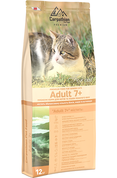 Carpathian Pet Food - Adult 7+ Для котів і кішок похилого віку курка 12 кг 40787 фото