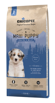 Сухий корм для цуценят великих порід птиця просо Chicopee CNL Maxi Puppy Poultry & Millet 15 кг 015172 фото