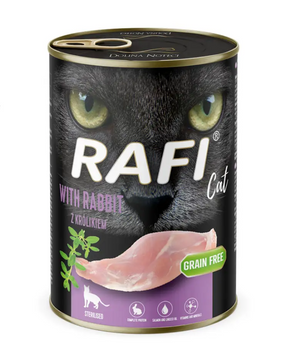 Вологий корм для стерилізованих котів Dolina Noteci Rafi cat з кроликом, 400 г 11801468 фото