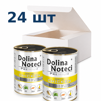 Влажный корм для собак Dolina Noteci Premium с курицей, 400 г * 24 шт DN 400 (318)_box фото