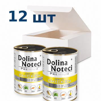 Вологий корм для собак Dolina Noteci Premium з куркою, 400 г * 12 шт DN 400 (318)-12 фото
