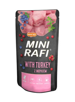 Вологий корм для собак малих порід Dolina Noteci RAFI Mini пауч з індичкою, 150 г 12801132 фото