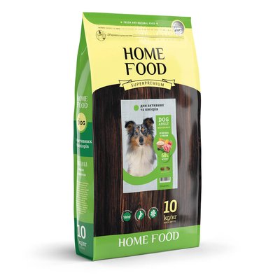 Сухий корм HOME FOOD для активних дорослих собак і юніорів середніх і великих порід “Ягнятина з рисом” For Active And Young Dogs 10 кг 1048100 фото