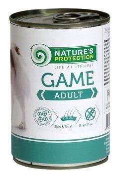 Вологий корм для дорослих собак всіх порід з дичиною Nature's Protection Adult Game 800г KIK45094 фото