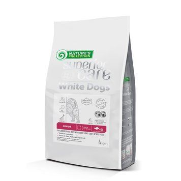 Nature's Protection Superior Care White Dogs White Fish Junior All Sizes Сухий корм для юніорів усіх розмірів з білою рибою, 4 кг NPSC47594 фото