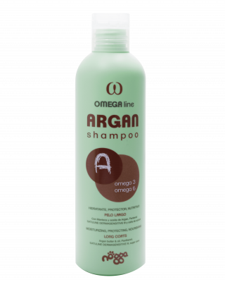 Высокопитательный шампунь с маслом арганы для длинношерстных пород. Omega Argan shampoo 250мл 041053 фото