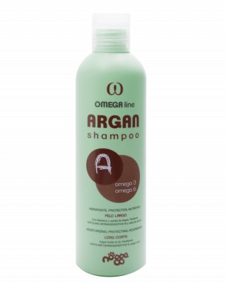 Високоживильний шампунь з маслом Аргана для довгошерстих порід. Omega Argan shampoo 250мл 041053 фото