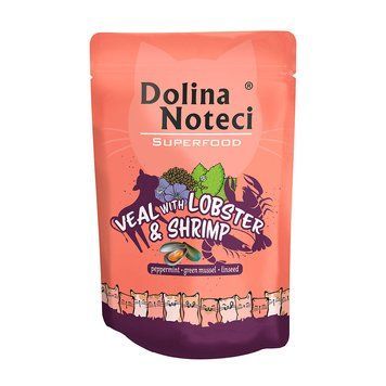 Влажный корм для кошек Dolina Noteci Superfood с телятиной, лобстером и креветкой, 85 г DN 85 (739) фото
