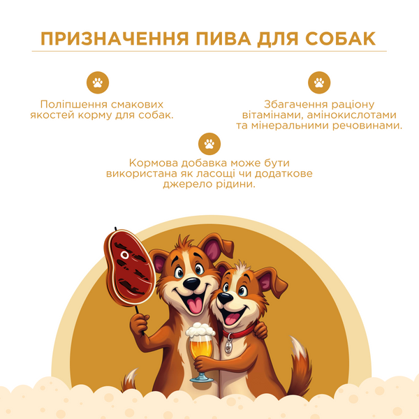 Пиво для собак зі смаком телятини, 0.33 л, MODES ЗС000382 фото