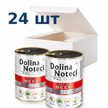 Влажный корм для собак Dolina Noteci Premium с говядиной, 400 г * 24 шт DN 400 (325)_box фото