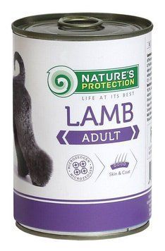 Вологий корм для дорослих собак всіх порід з ягнятиною Nature's Protection Adult Lamb 800г KIK24632 фото