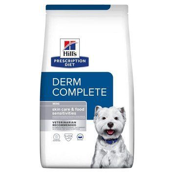 Сухий дієтичний корм для собак Hill&rsquo;s Prescription Diet Derm Complete Mini для собак малих порід при харчовій алергії та атопічному дерматиті, з рисом і яйцем, 1 кг 606429 фото