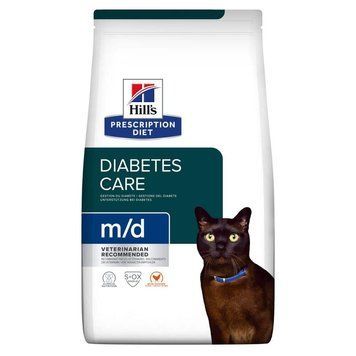 Сухий дієтичний корм для котів Hill&rsquo;s Prescription Diet m/d при цукровому діабеті, з куркою, 1,5 кг 605918 фото
