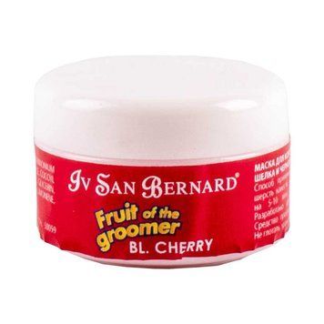 Маска для короткой шерсти для кошек и собак Black Cherry Iv San Bernard, с протеинами шелка и черной вишней, 20 мл 0025 маска 20мл фото