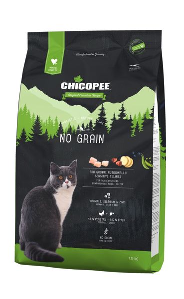 Сухой корм для взрослых кошек Chicopee HNL NO GRAIN беззерновой 1,5 кг 018128 фото