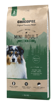 Сухий корм для дорослих собак малих порід ягня рис Chicopee CNL Mini Adult Lamb & Rice 15 кг 015219 фото