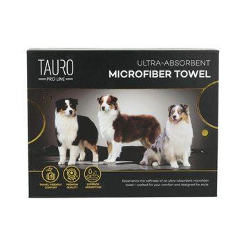 Рушник високопоглинальний для домашніх тварин з мікрофібри Tauro Pro Line, принт &laquo;австралійські вівчарки&raquo;, 80&times;160 см TPLRAN70402 фото