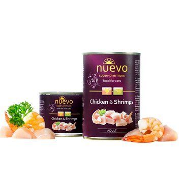 Консерва для котів NUEVO ADULT Chicken & Shrimps з куркою та креветками, 400 г 95108 фото