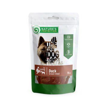Лакомство для собак, снеки из утки, Nature's Protection snack for dogs duck breast meat, 75г SNK46103 фото