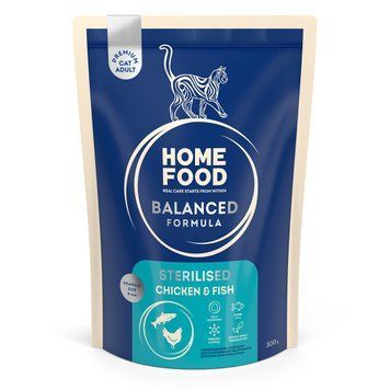 Сухий корм HOME FOOD для стерилізованих/кастрованих дорослих котів &ldquo;Курочка з рибкою&rdquo; For Sterilised/Neutered Cats 300 г 1357112 фото