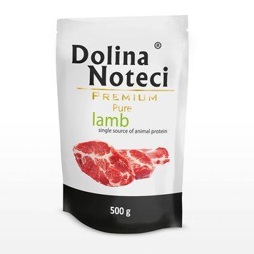 Вологий корм для собак, схильних до алергії Dolina Noteci Premium Pure з ягням, 500 г DN 500 (915) фото