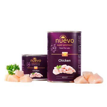 Консерва для котів із чутливим травленням NUEVO ADULT Chicken з куркою, 400 г 95105 фото