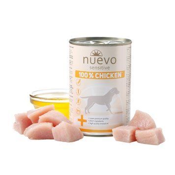 Консерва для собак з чутливим травленням NUEVO SENSITIVE Chicken з куркою, 400 г 95154 фото