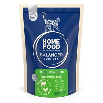 Сухий корм HOME FOOD для кошенят "Курочка та ягня" Kittens Balanced Formula, 300 г 1357110 фото