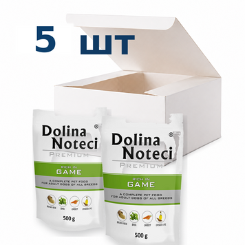 Вологий корм для собак Dolina Noteci Premium з дичиною, 500 г * 5 шт DN 500 (271)-5 фото