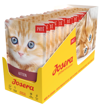 Вологий корм для кошенят Паштет з куркою та лососевою олією Josera Pat&eacute; Kitten 85г * 16 шт 30001654_box фото