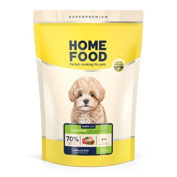 Сухий корм HOME FOOD для цуценят малих порід Ягнятина та рис For puppies 1-12 months 1,6 кг 2127100 фото