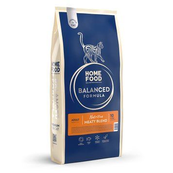 Сухий корм HOME FOOD для дорослих котів "М&rsquo;ясне асорті" Nutritive Balanced Formula, 10 кг 1357100 фото