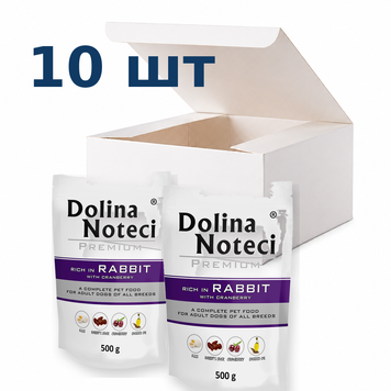 Влажный корм для собак Dolina Noteci Premium с кроликом и клюквой, 500 г * 10 шт DN 500 (847)_box фото