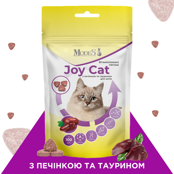 Набір вітамінізованих ласощів для дорослих котів Joy Cat MIX &laquo;6 смаків&raquo;, 6 &times; 100 шт., MODES SET-JOYCAT-MIX-6 фото