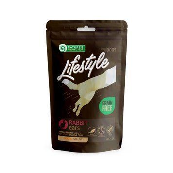 Ласощі для собак, сушені кролячі вуха, Nature's Protection Lifestyle snacks for dogs, dried rabbit ears, 20г SNK46137 фото