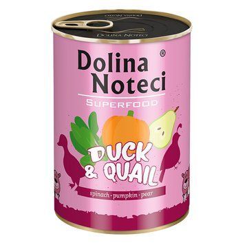 Вологий корм для собак Dolina Noteci Superfood з качкою та перепілкою, 400 г DN 400 (602) фото