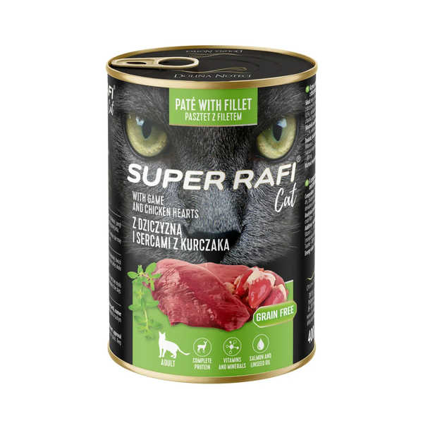 Влажный корм для кошек Dolina Noteci Super Rafi Cat микс вкусов, 4х400 грамм 118014206 фото