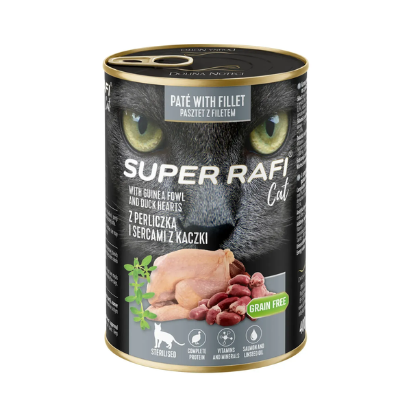 Влажный корм для кошек Dolina Noteci Super Rafi Cat микс вкусов, 4х400 грамм 118014206 фото