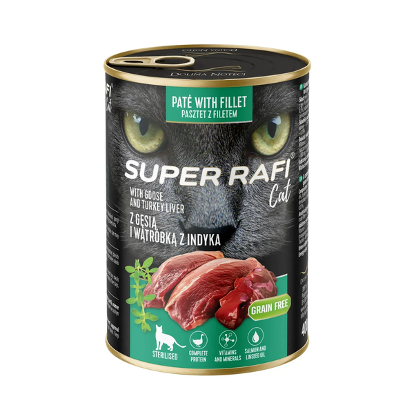 Влажный корм для кошек Dolina Noteci Super Rafi Cat микс вкусов, 4х400 грамм 118014206 фото