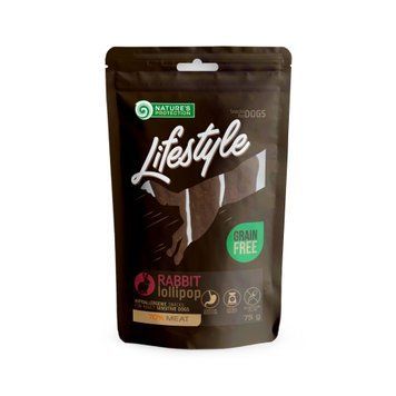 Ласощі для собак, палички з м'ясом кролика, Nature's Protection Lifestyle Snack For Dogs Rabbit Lollipop 75г SNK46130 фото