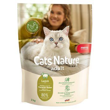 Сухий корм MERA Cats Nature Adult Lamb (Lamm) для дорослих котів всіх порід з ягням, 2 кг 25042 фото