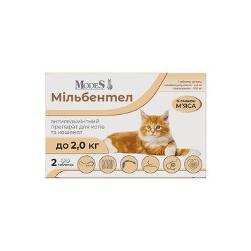 Мильбентел антигельминтные таблетки для котят и кошек до 2,0 кг, MODES ЗС000370 фото