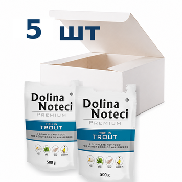 Вологий корм для собак Dolina Noteci Premium з фореллю, 500 г * 5 шт DN 500 (854)-5 фото