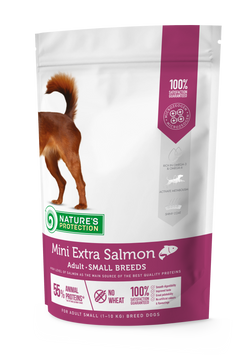 Сухой корм для взрослых собак малых пород с лососем Mini Extra Salmon Adult Small Breeds 500g NPS45736 фото