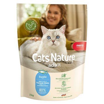 Сухий корм MERA Cats Nature Adult Trout (Forelle) для дорослих котів всіх порід з фореллю, 2 кг 25242 фото